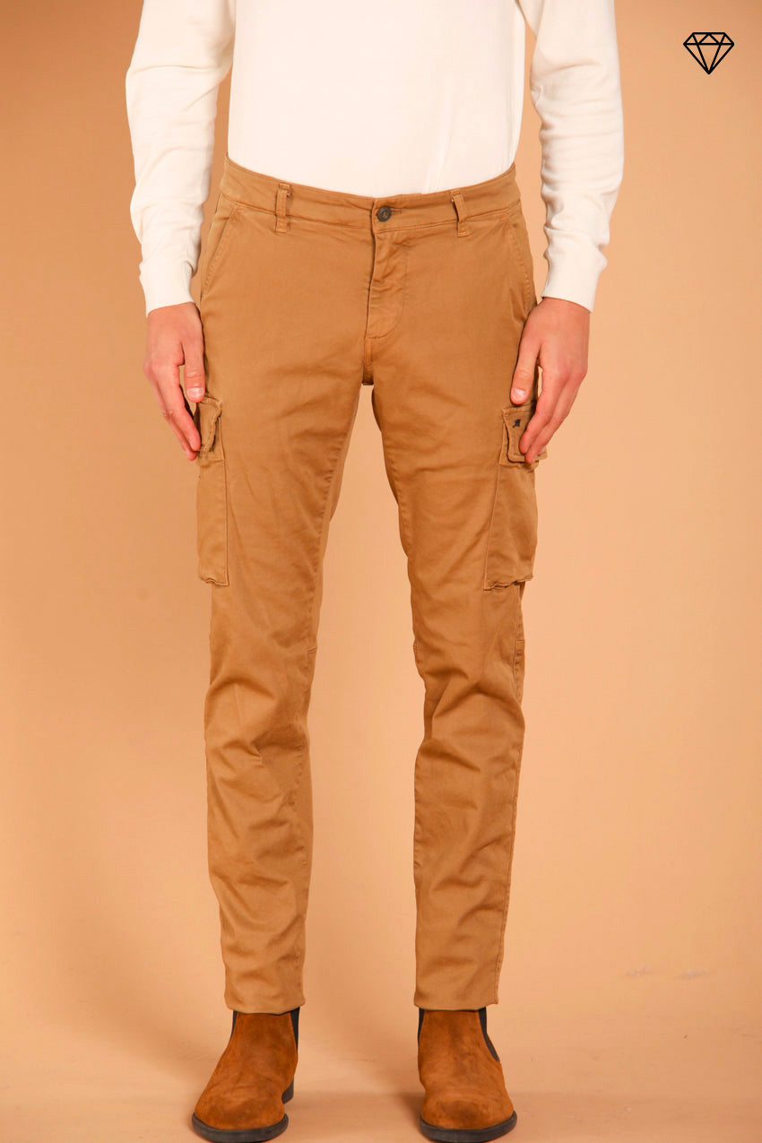 Chile pantalone cargo uomo in gabardina extra slim fit ①