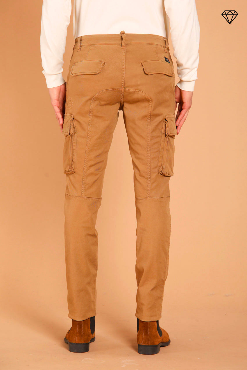 Chile men's cargo pants in gabardine extra slim fit ①