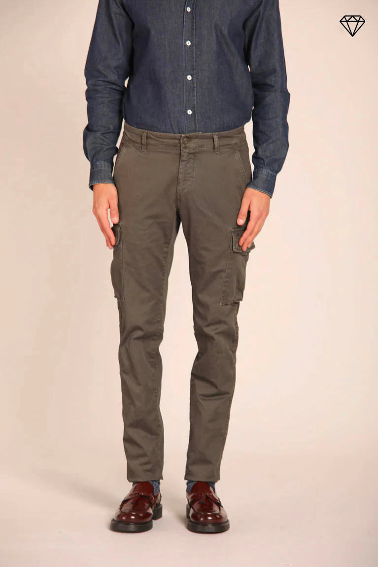 Chile pantalon cargo homme en gabardine coupe extra slim ①