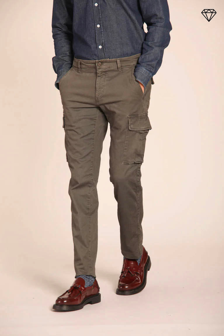 Chile pantalon cargo homme en gabardine coupe extra slim ①