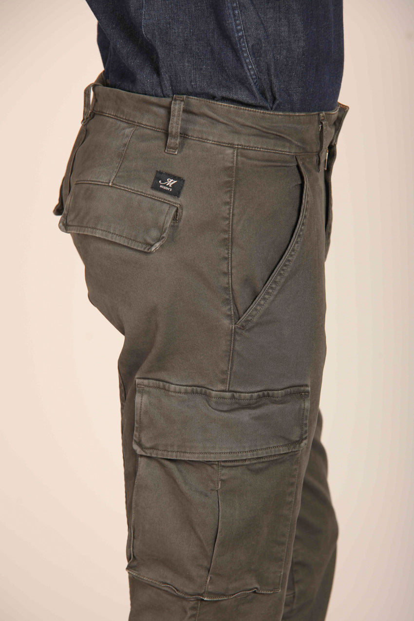 immagine 4 di pantalone cargo uomo modello Chile, in verdenew, fit extra slim di mason's