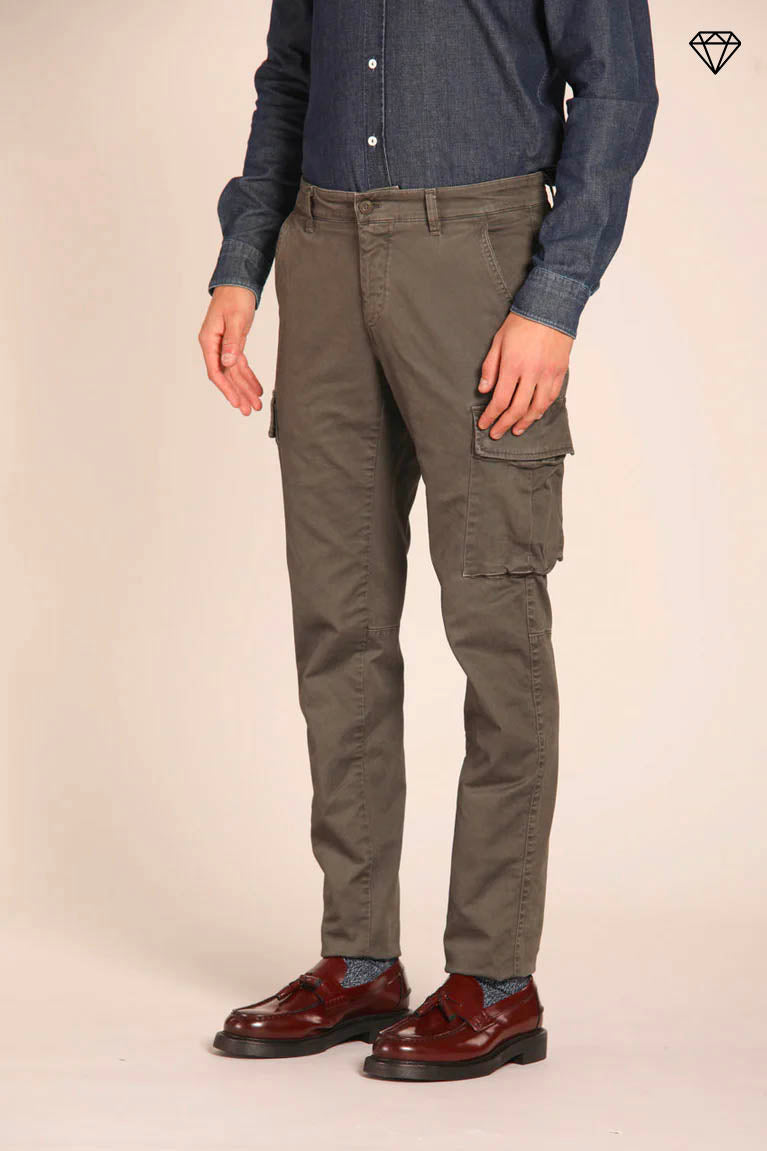 Chile pantalon cargo homme en gabardine coupe extra slim ①