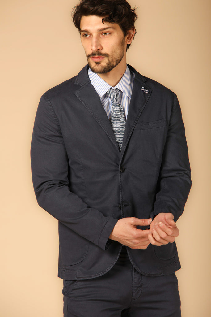 immagine 1 di blazer uomo modello Da Vinci Summer colore blu navy regular fit di Mason's