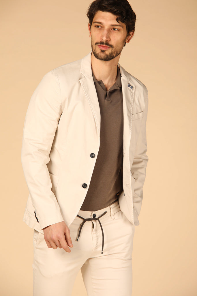 immagine 1 di blazer uomo modello Da Vinci Summer color stucco chiaro fit regular di Mason's