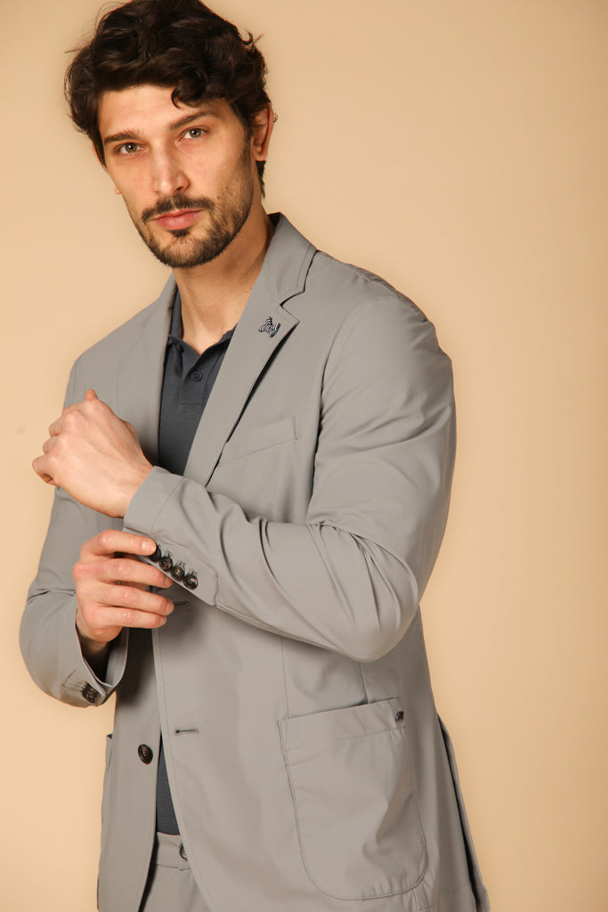 immagine 1 di blazer uomo modello Da Vinci Tech Dynamic in grigio chiaro fit regular di Mason's