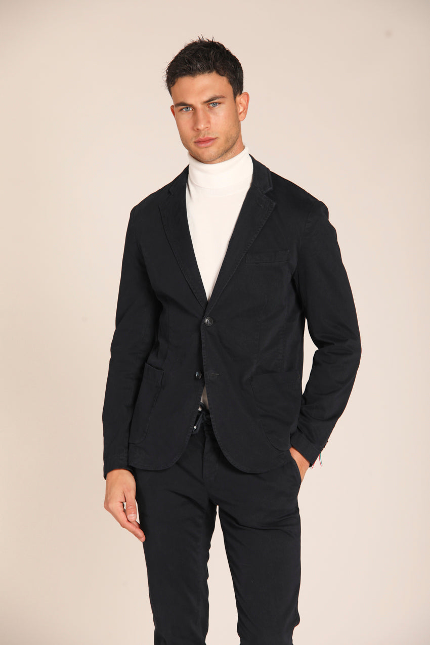 immagine 1 di blazer uomo, modello Da Vinci di colore blu navy, fit regular di mason's