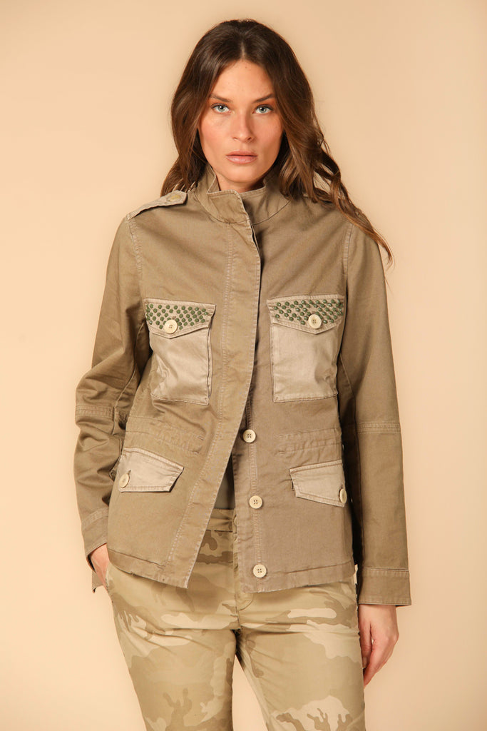 immagine 1 di field jacket modello Eva colore kaki di Mason's