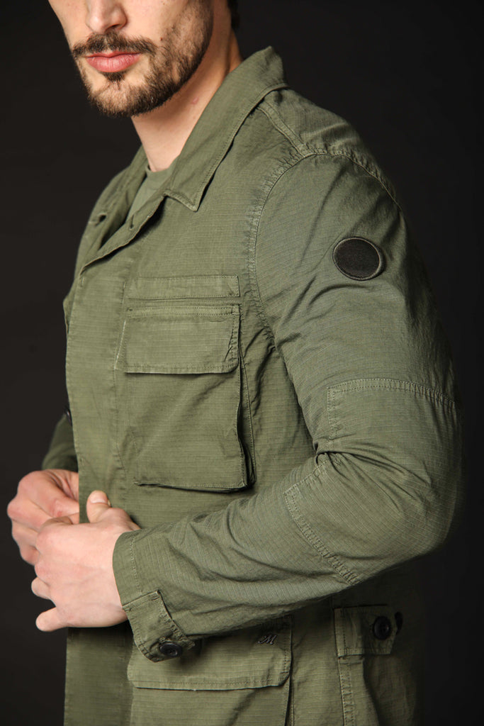 immagine 1 di giacca camicia uomo color verde fit regular di Mason's