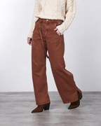 Violette pantalon chino femme en twill balloon fit ①
