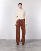 Violette pantalon chino femme en twill balloon fit ①
