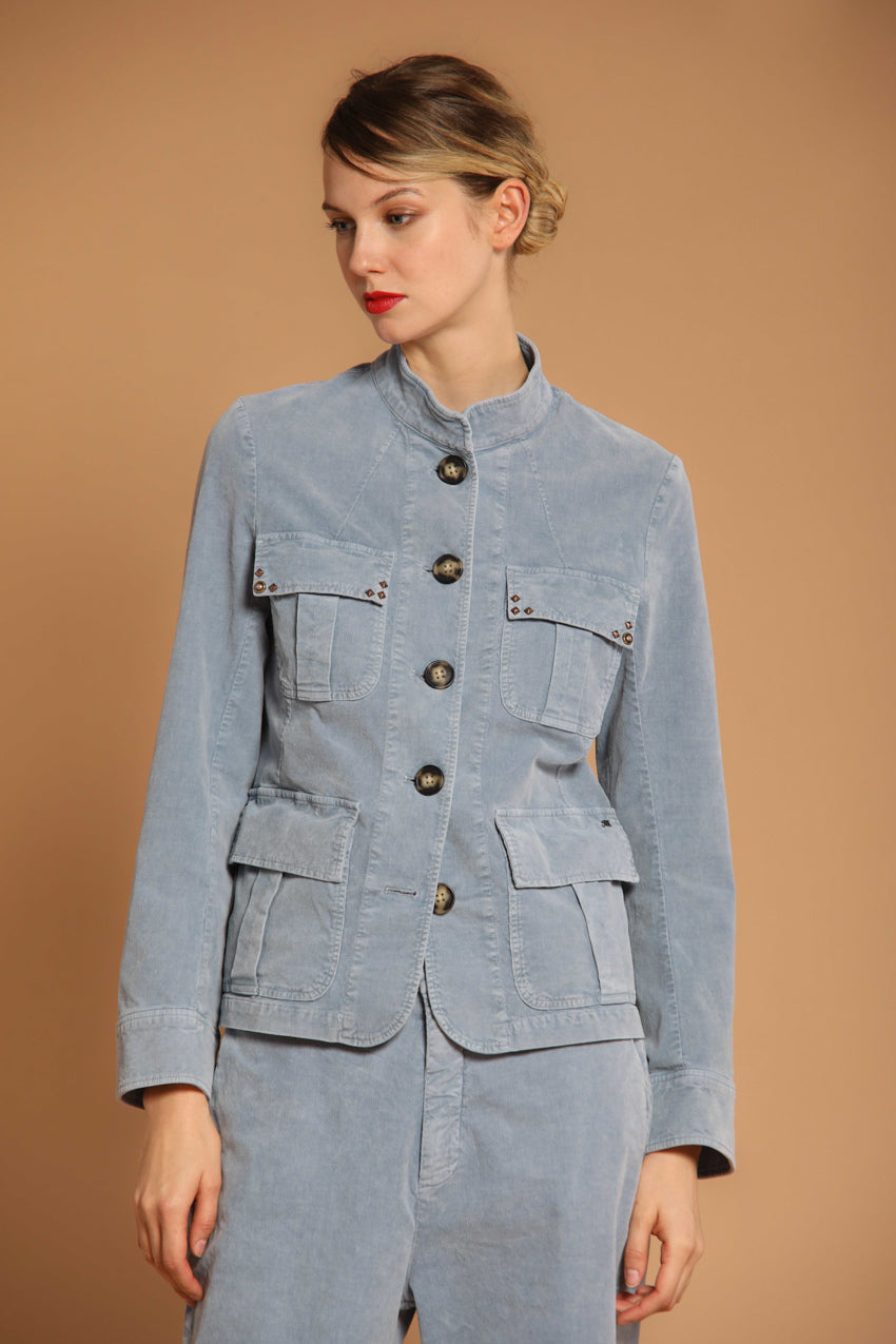 immagine 1 di giacca donna, modello karen in velluto, di colore carta da zucchero di mason's