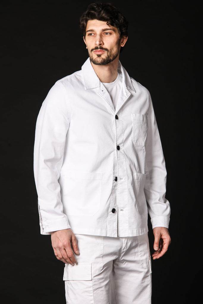 immagine 1 di field jacket uomo modello M74 Work in bianco fit regular di Mason's