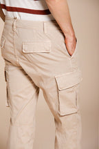 Chile men's cargo pants in stretch satin extra slim fit ①