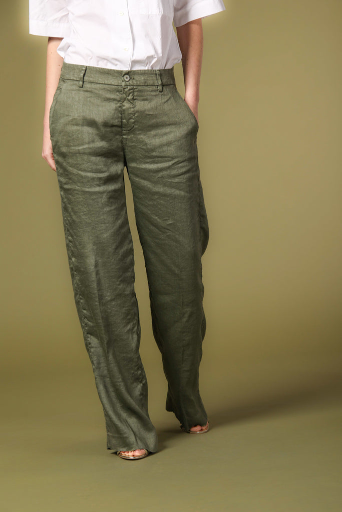 immagine 1 di pantalone chino donna modello New York Straight verde di Mason's