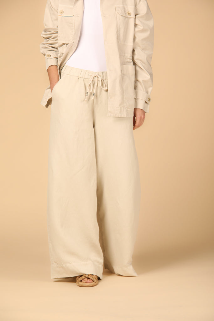 immagine 1 di pantalone chino donna modello Portofino in stucco fit relaxed di Mason's