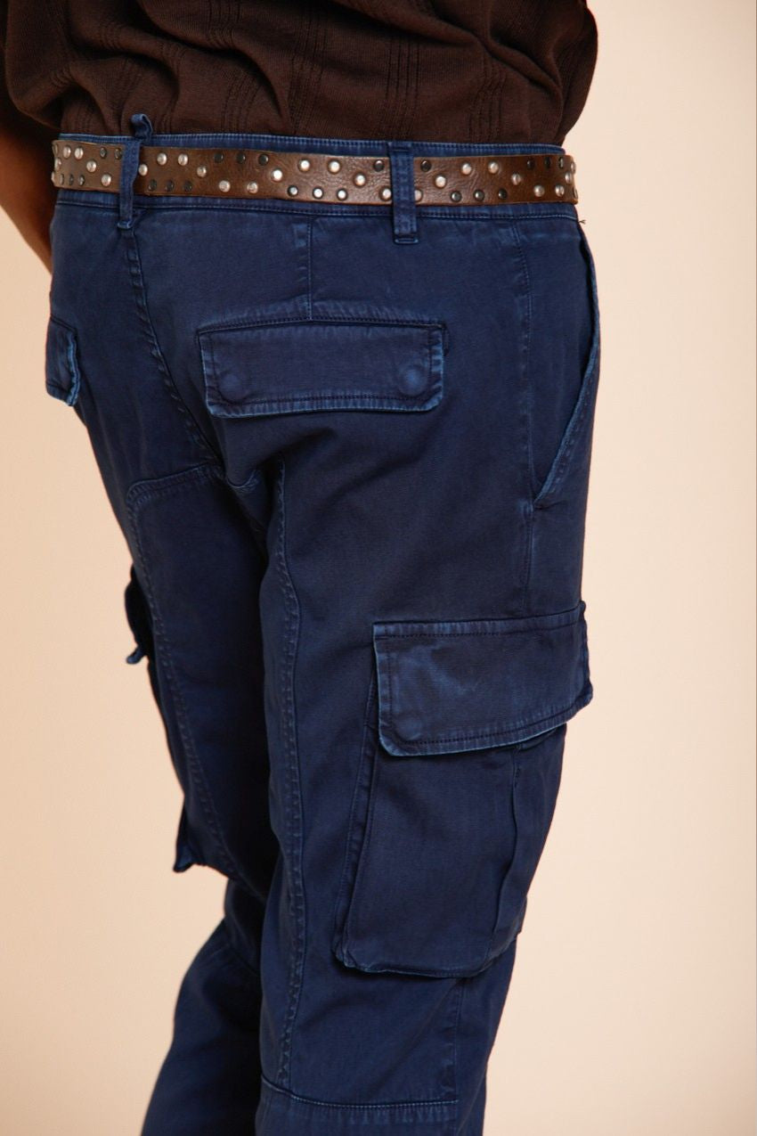 Chile pantalone cargo uomo in raso stretch extra slim fit ①