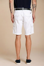 Chile bermuda cargo uomo in raso stretch slim fit ①