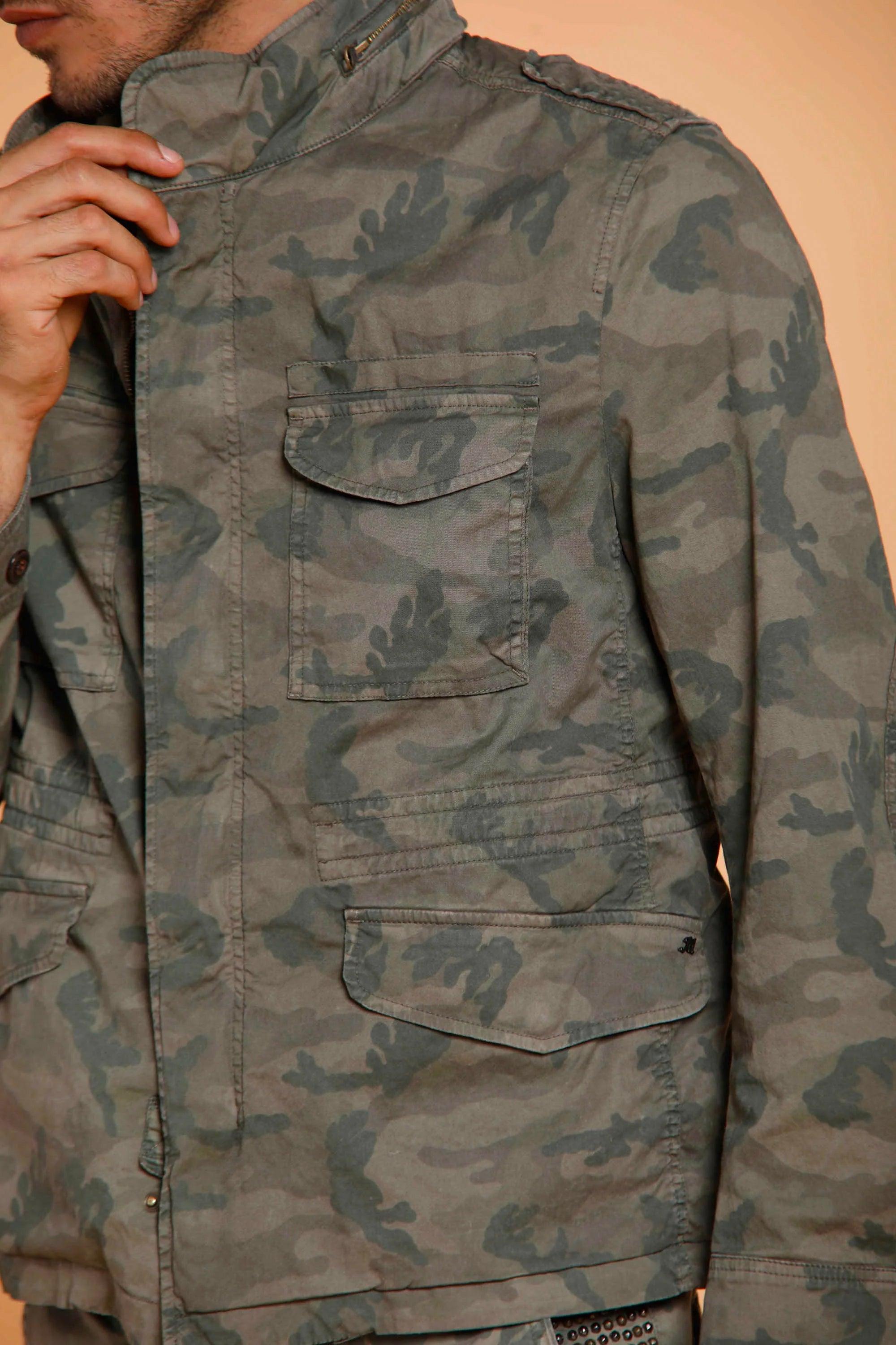 M74 Jacket field Jacket uomo in twill cotone stampa camouflage - Mason's