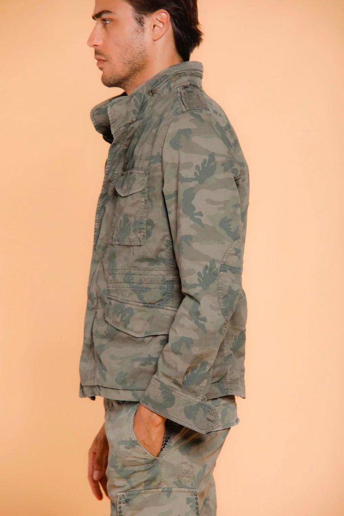 M74 Jacket field Jacket uomo in twill cotone stampa camouflage