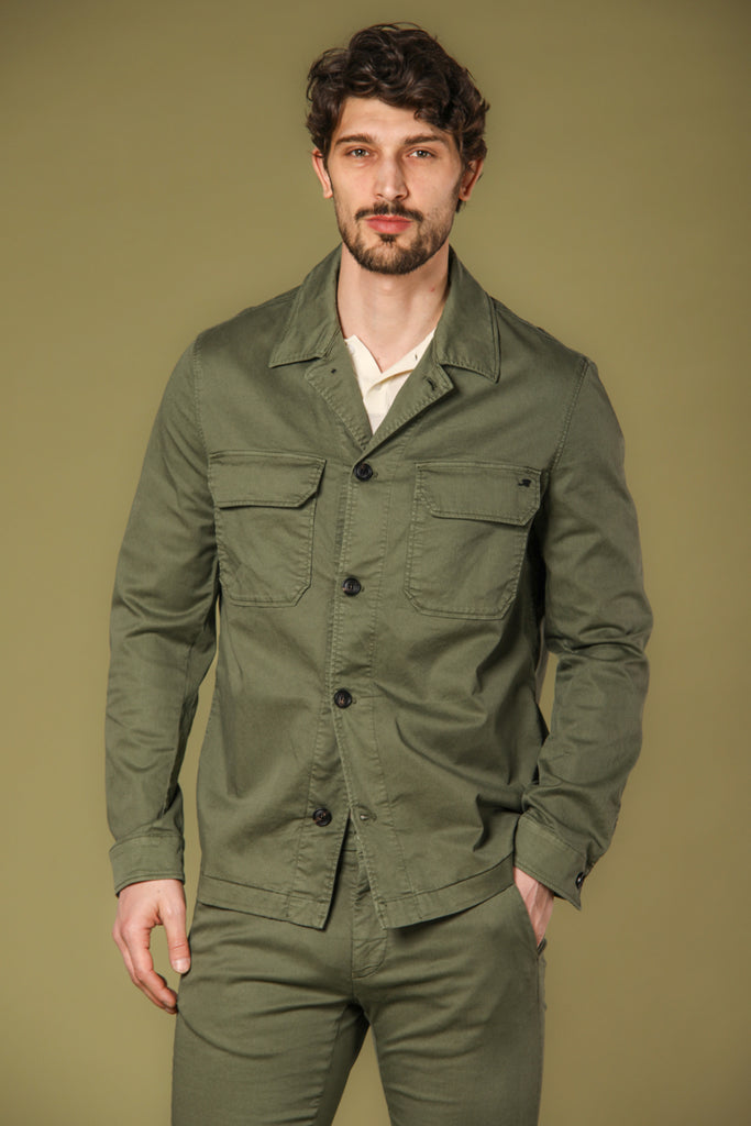 immagine 1 di jacket overshirt uomo modello Summer in verde fit regular di Mason's