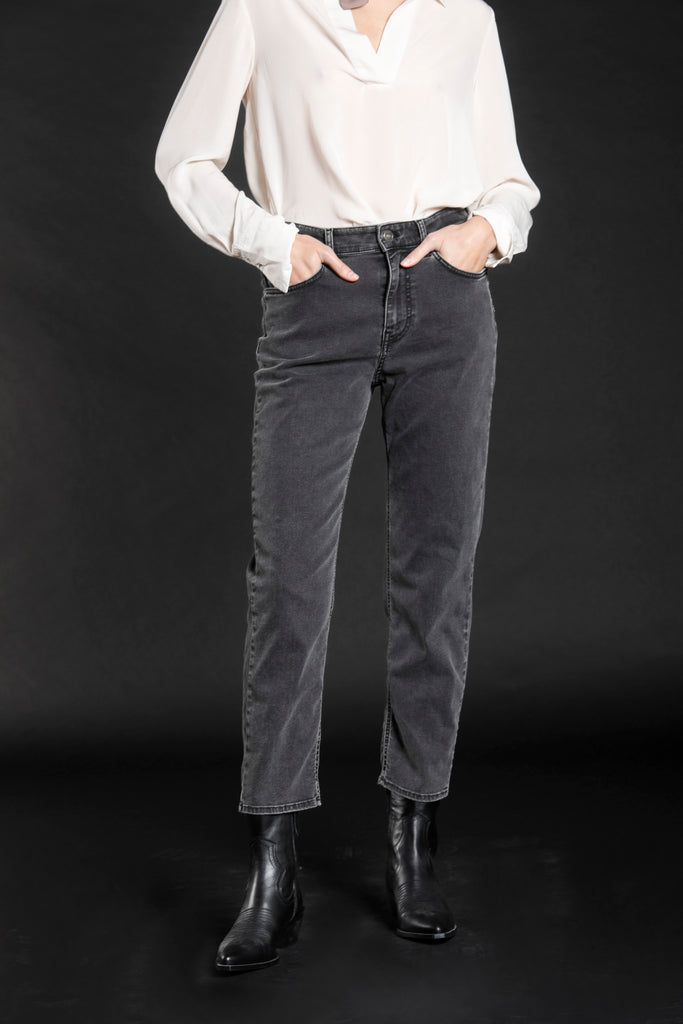 Immagine 1 di pantalone 5 tasche donna in denim stretch colore nero modello Agnes di Mason's 