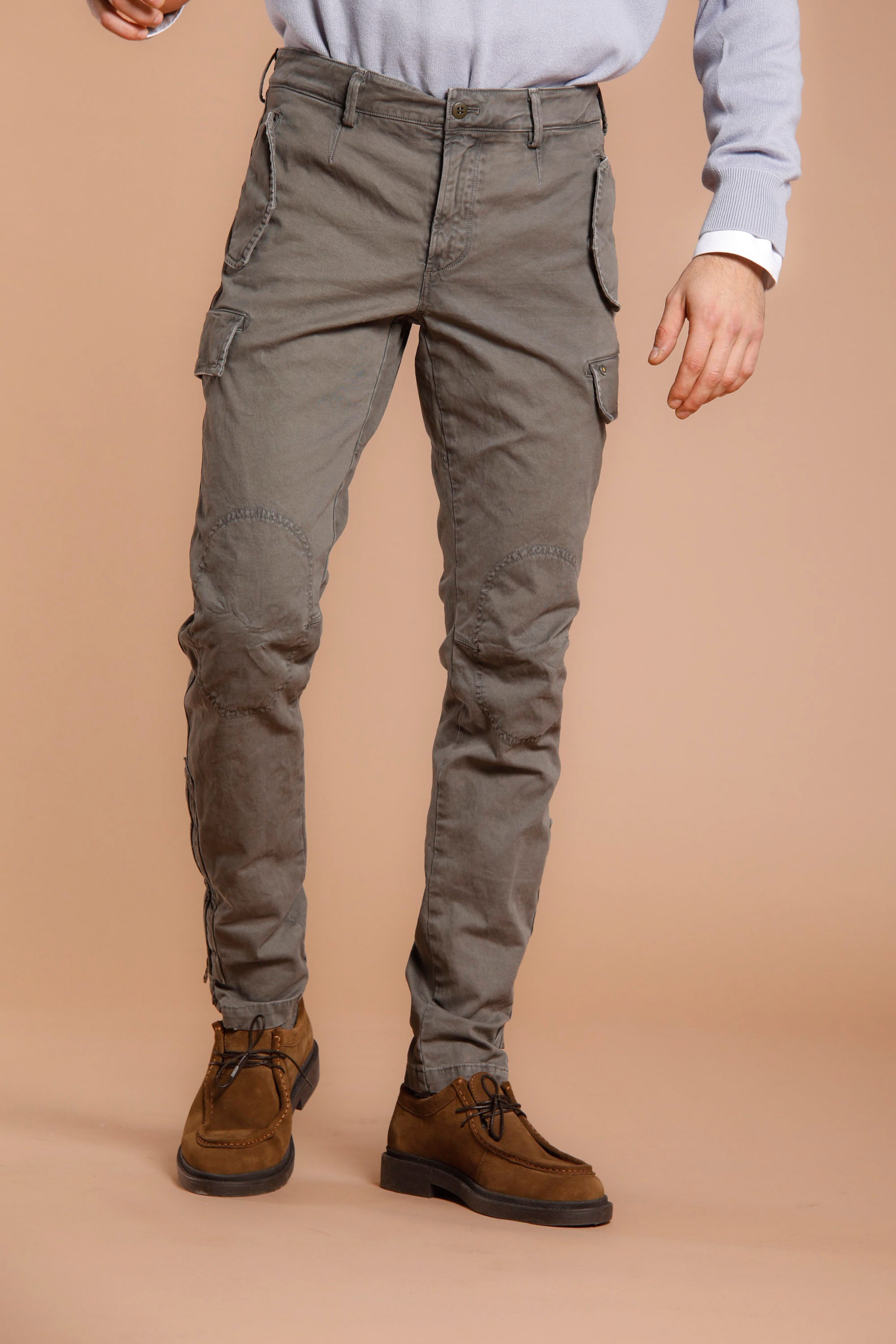 Pantalone Cargo Uomo Bolivia Verde in Gabardina Mason's
