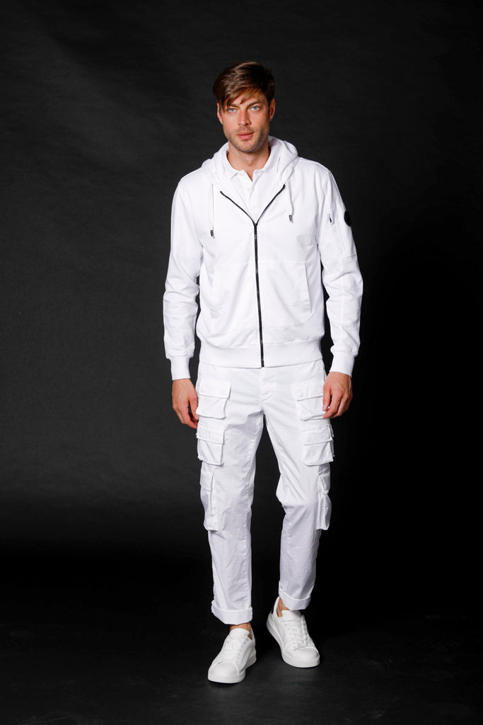 immagine 1 di pantalone cargo uomo in cotone stretch limited edition modello Caracas colore bianco di Mason's 