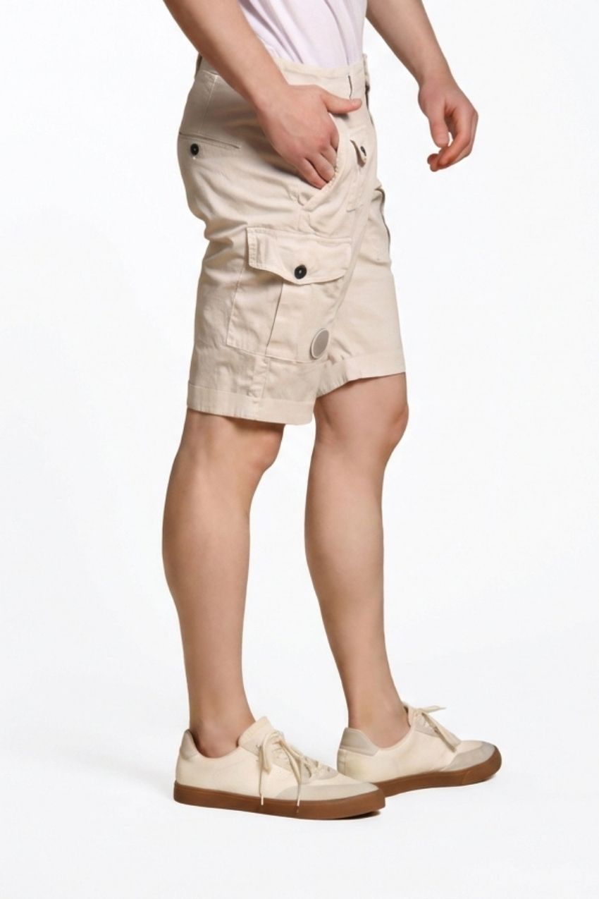 George Coolpocket bermuda cargo homme en satin stretch logo edition Carrot fit  ①