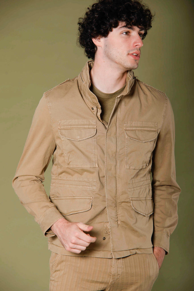 immagine 1 di field jacket uomo in twill di cotone modello m74 colore kaki di mason's