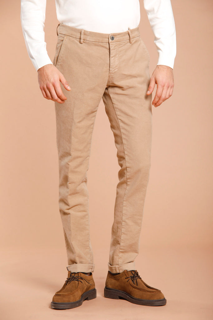 Milano Style pantalone chino uomo in fustagno extra slim