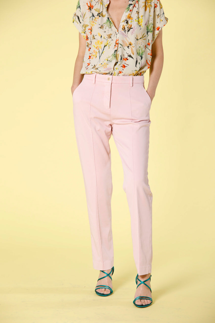 Immagine 1 di pantalone chino donna in jersey lilla modello New York di Mason's