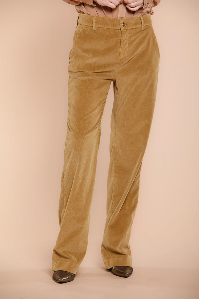 New York Straight pantalone chino donna in velluto a coste straight ①