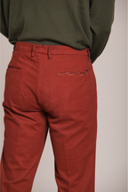 New York Time 2 Pinces pantalone chino uomo in cotone lana regular fit