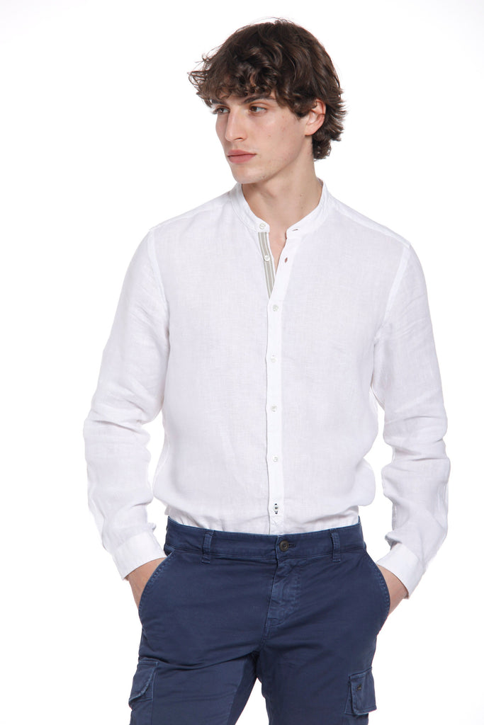 Porto camicia uomo a manica lunga in lino regular ①