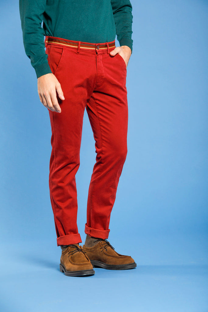 Torino Winter pantalone chino uomo in gabardina e modal stretch slim fit