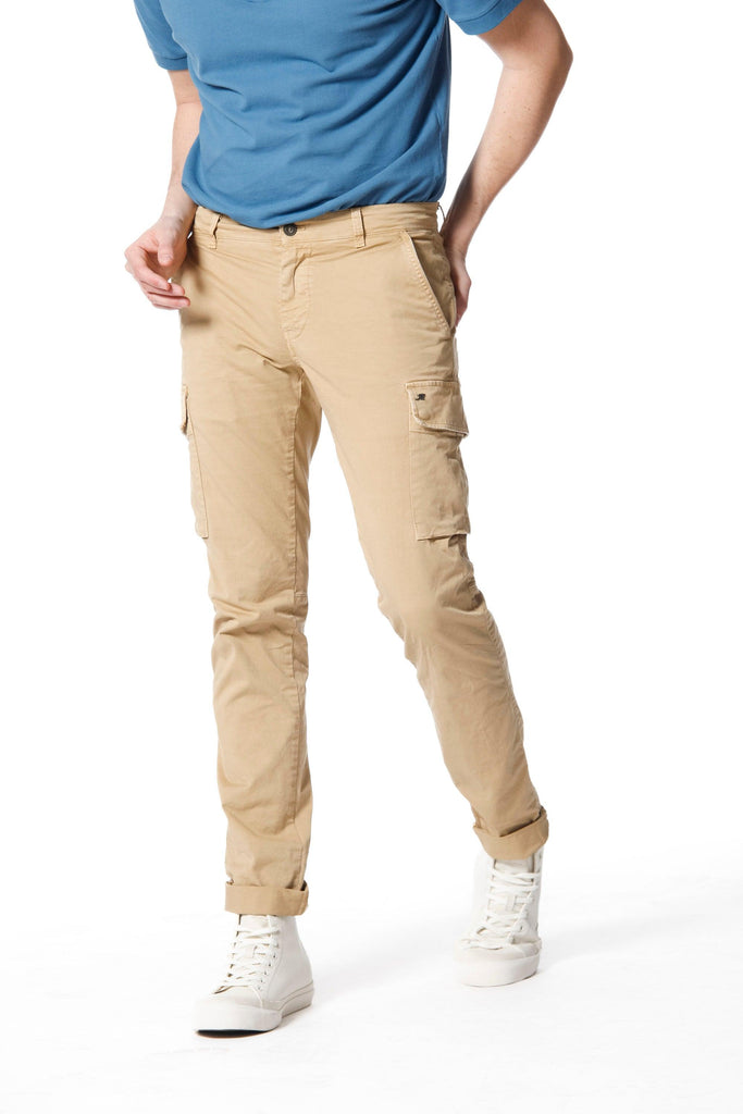 Chile pantalone cargo uomo in twill di cotone stretch extra slim fit