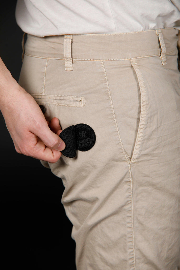 John pantalone cargo uomo in twill cotone stretch Logo edition carrot fit ①