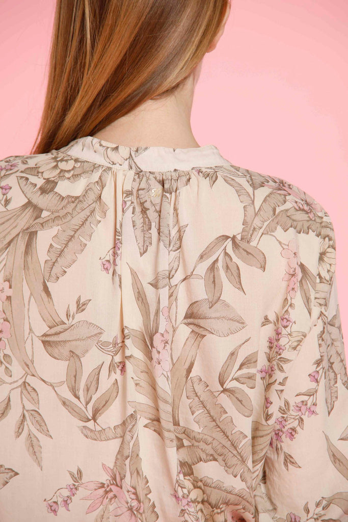 Adele camicia da donna a manica lunga in tencel con stampa floreale