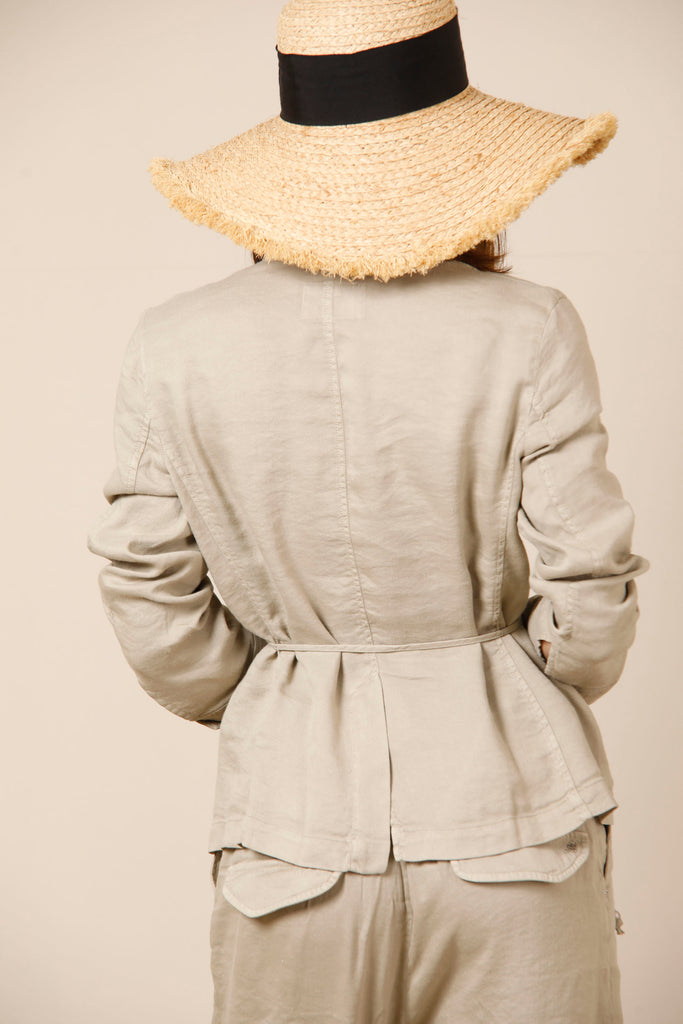 Karen field jacket da donna in lino e viscosa con tasconi