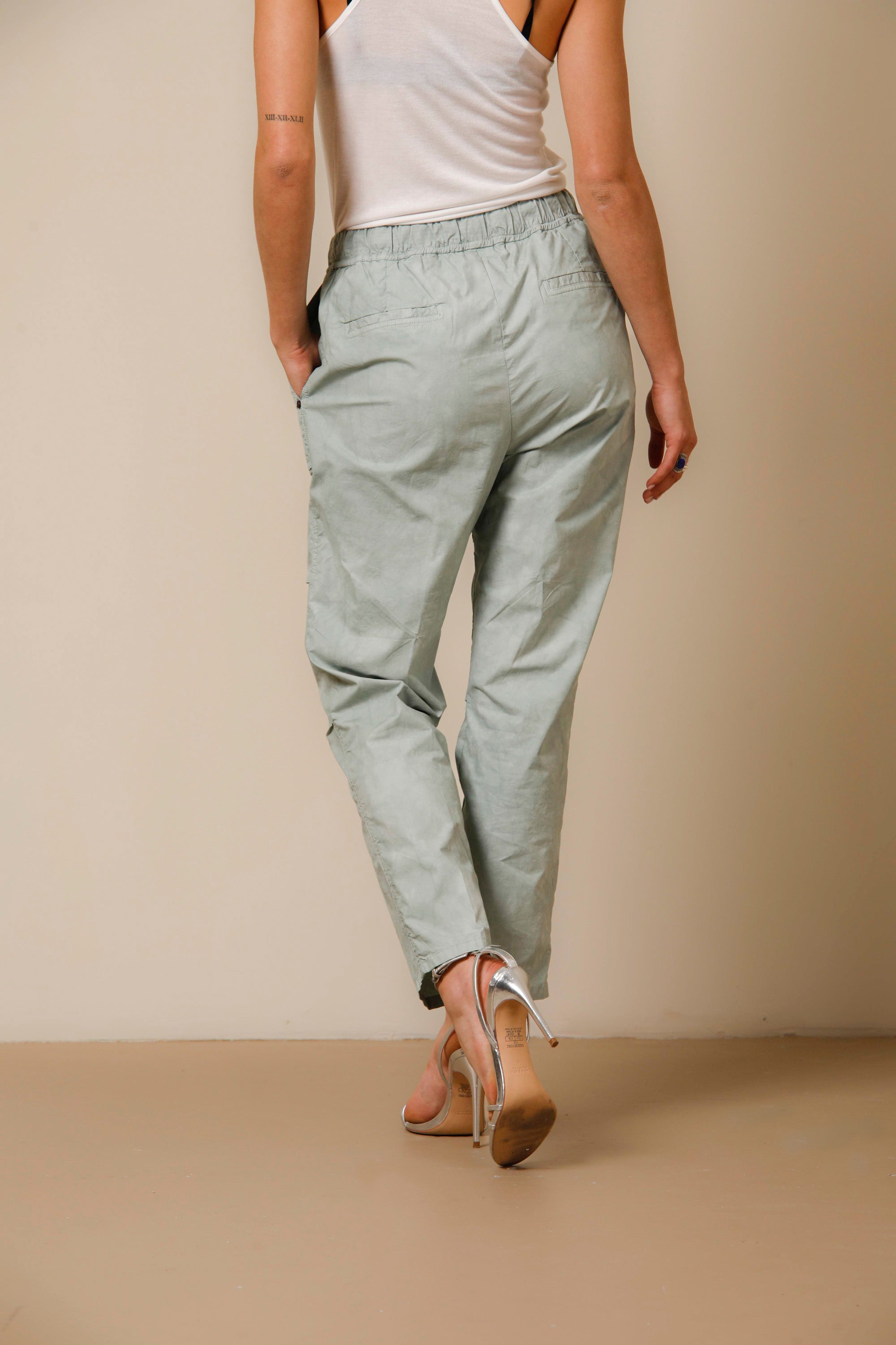 Fatigue Jogger pantalone chino donna in tela paracadute icon washes relaxed