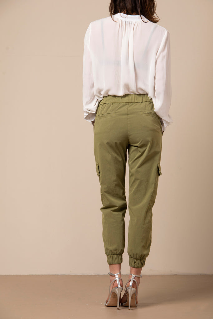 Cargo Jogger pantalone cargo donna in popeline relaxed
