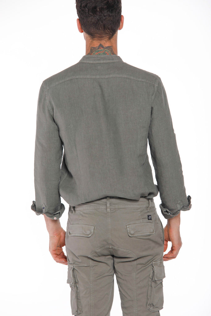 Porto camicia uomo a manica lunga in lino regular fit ①
