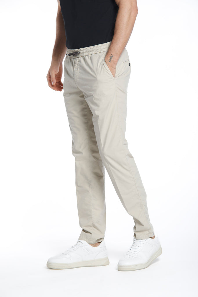 New York pantalone uomo chino jogger in tencel e cotone regular fit