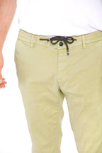 Milano Jogger - Chino-Jogginghose für Herren aus Baumwolle und Tencel extra slim Passform