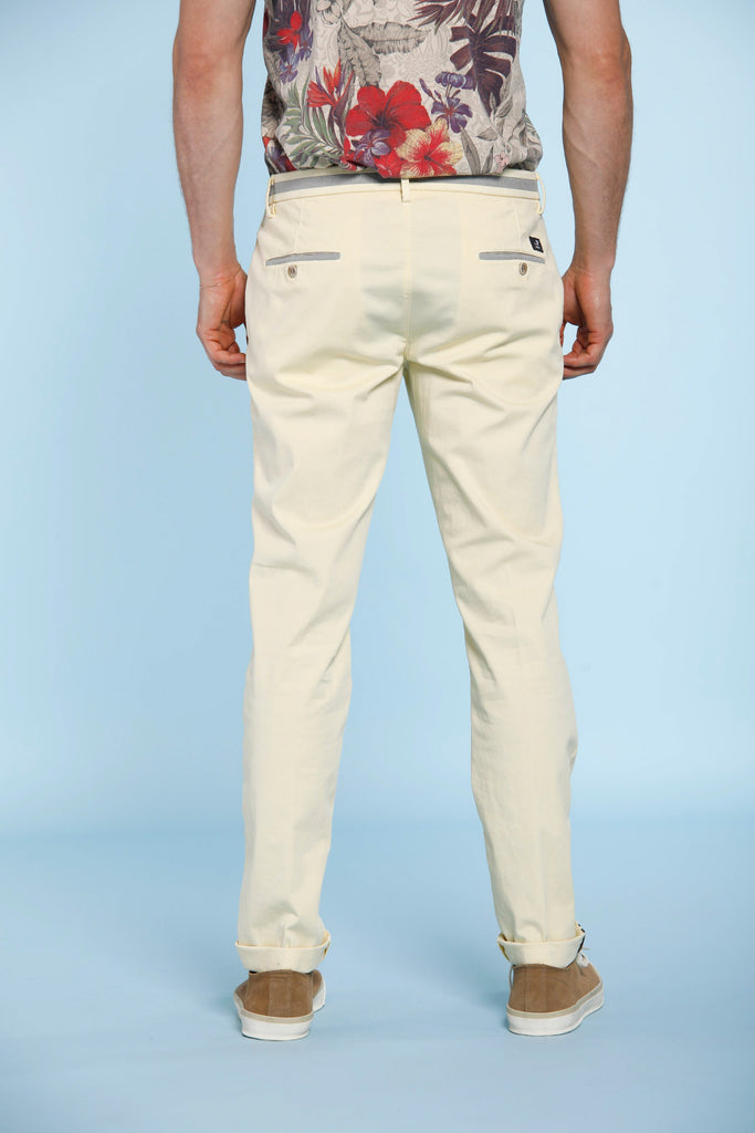 Torino University pantalone chino uomo in raso stretch slim fit