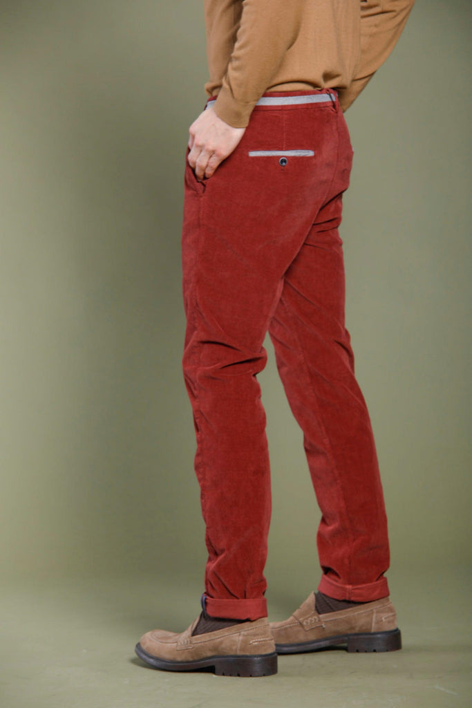 Torino University pantalone chino uomo in velluto a righe slim