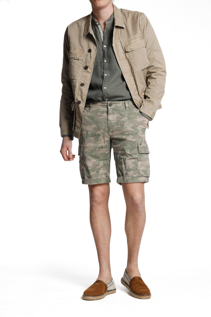 Chile bermuda cargo uomo in twill di cotone con stampa camouflage regular ① - Mason's 