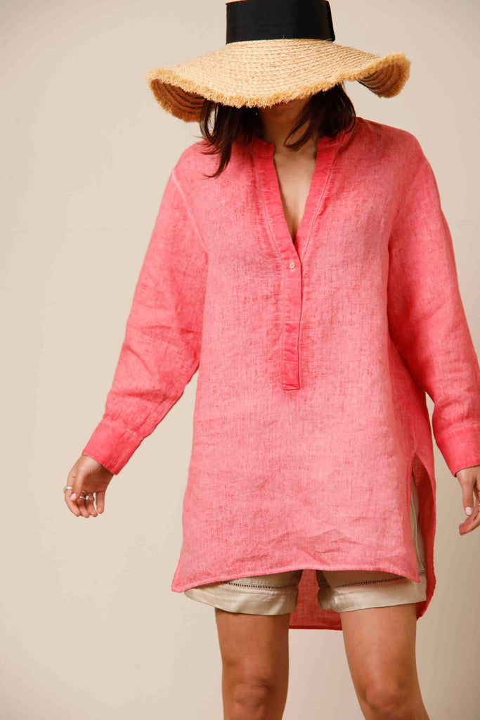 India camicia lunga da donna in lino Icon Washes - Mason's 