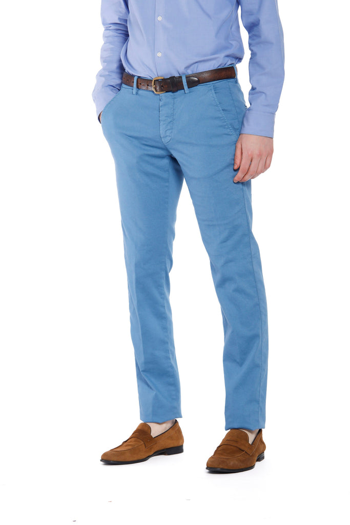Torino Style pantalone chino uomo in piquet armaturato slim fit